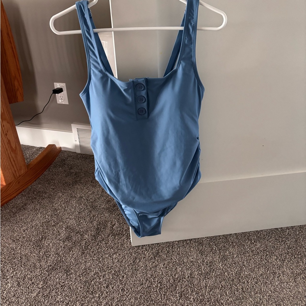 Blue One-Piece Swimsuit